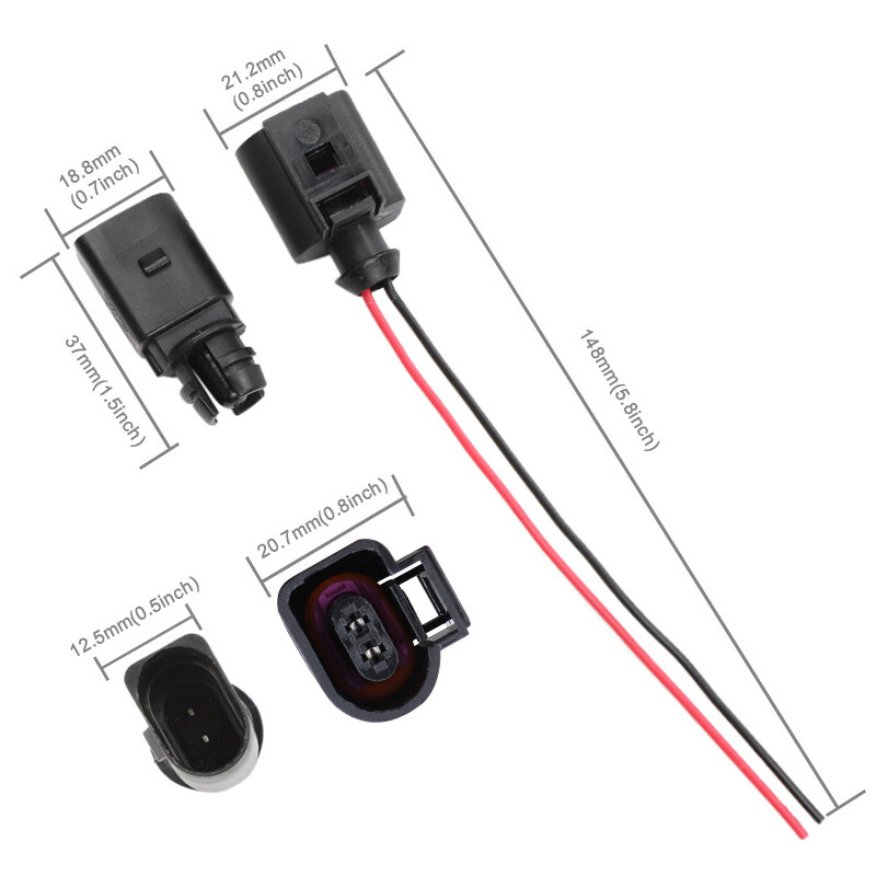 Outer Ambient Air Temperature Sensor Plug Pigtail For VW Jetta Passat Rabbit 2.5