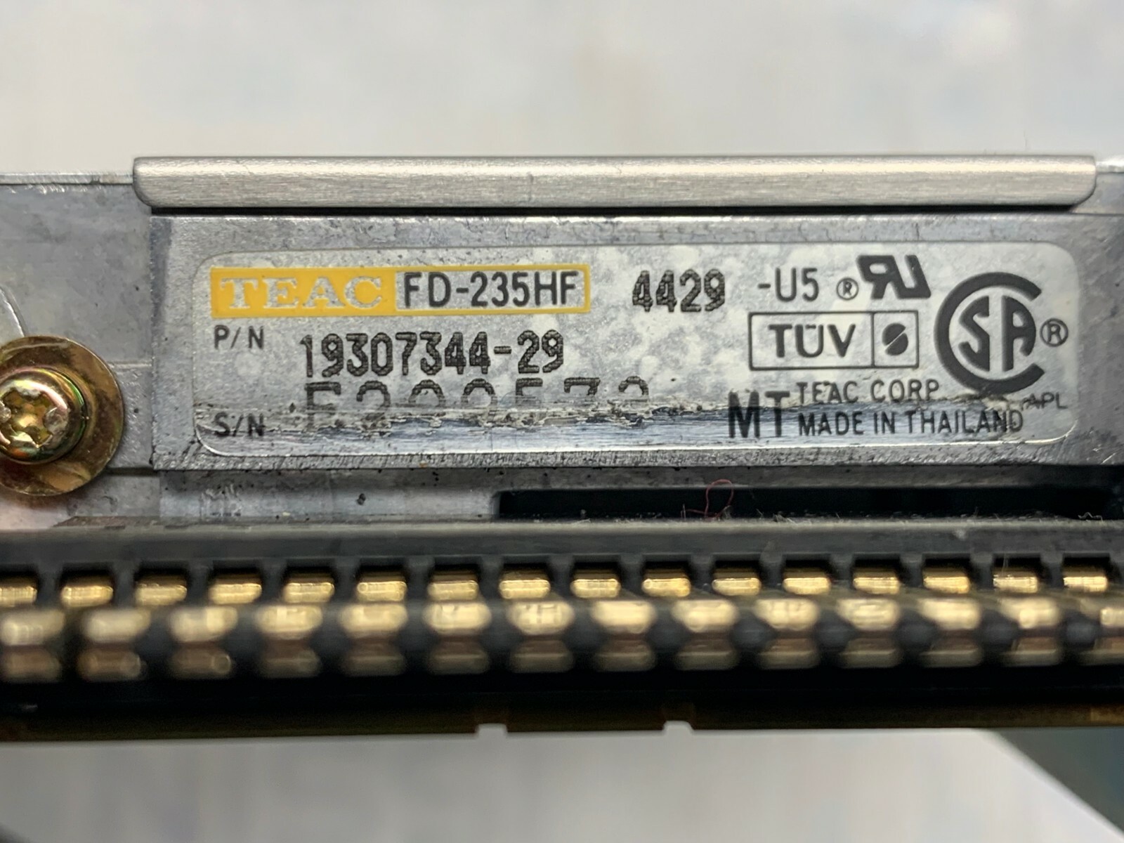 TEAC 19307344-29 INDUSTRIAL GRADE FLOPPY DISK DRIVE