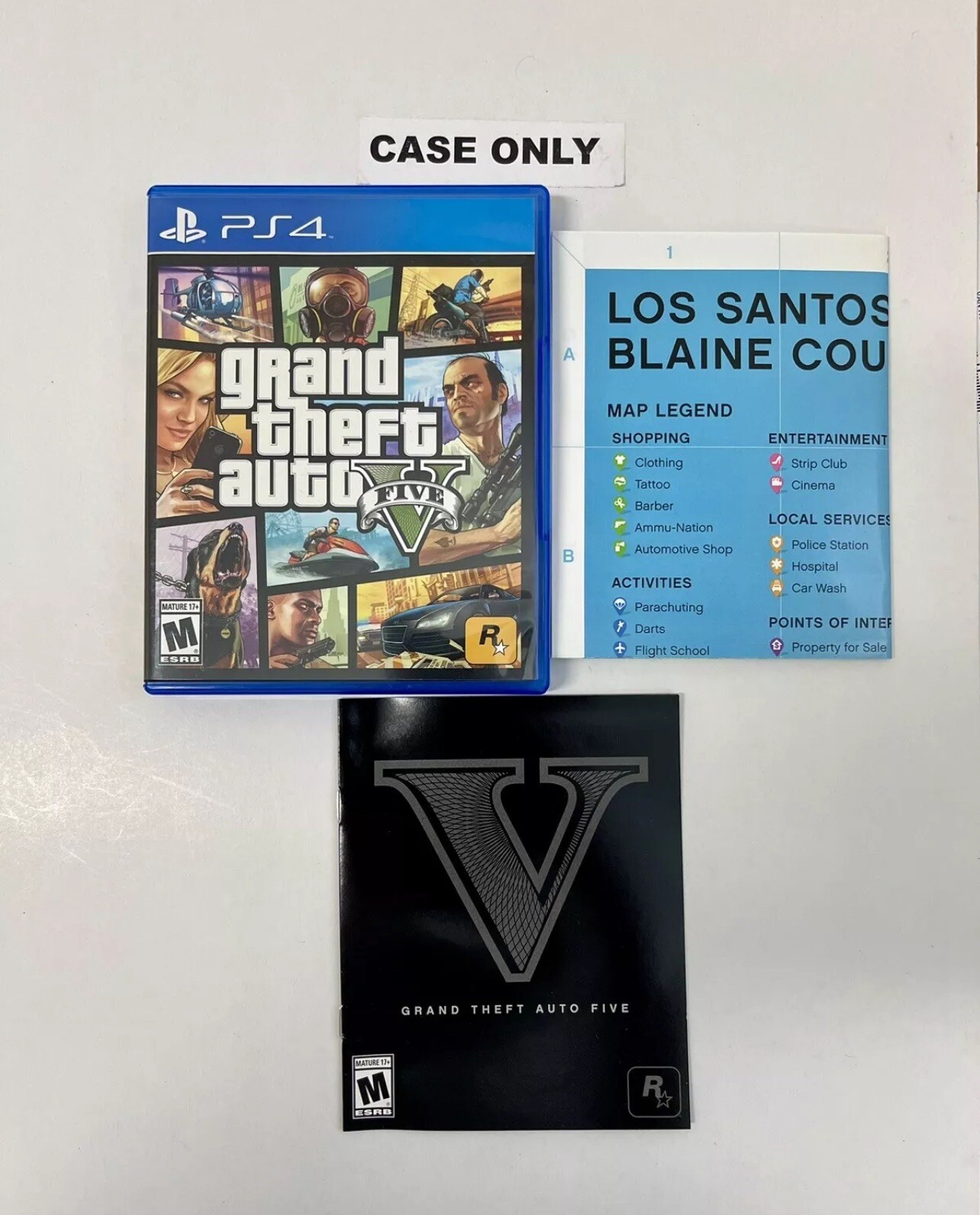 Replacement Case (NO GAME) GRAND THEFT AUTO V GTA V PlayStation 4 PS4 Box