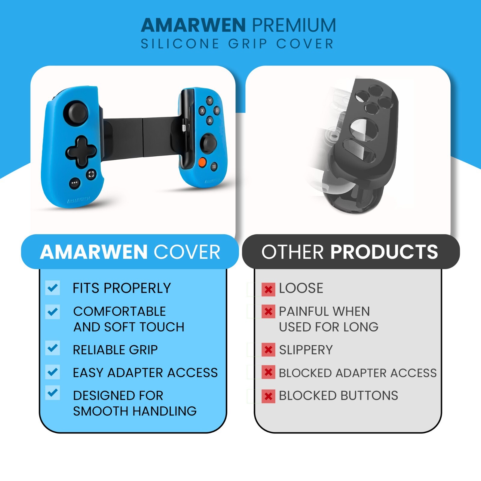 Premium Silicone Grip Cover Case For Backbone One Controller Lightning Version