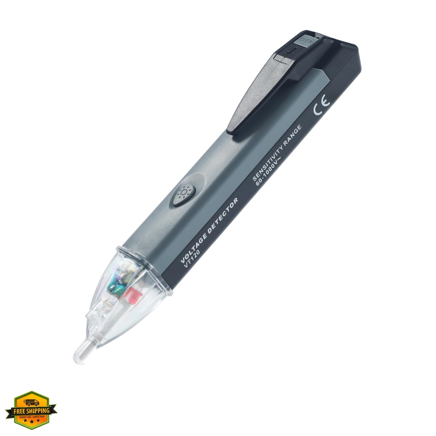 Non-Contact Voltage Tester Tools,LED Flashlight,Buzzer Alarm,AC Voltage Detec...