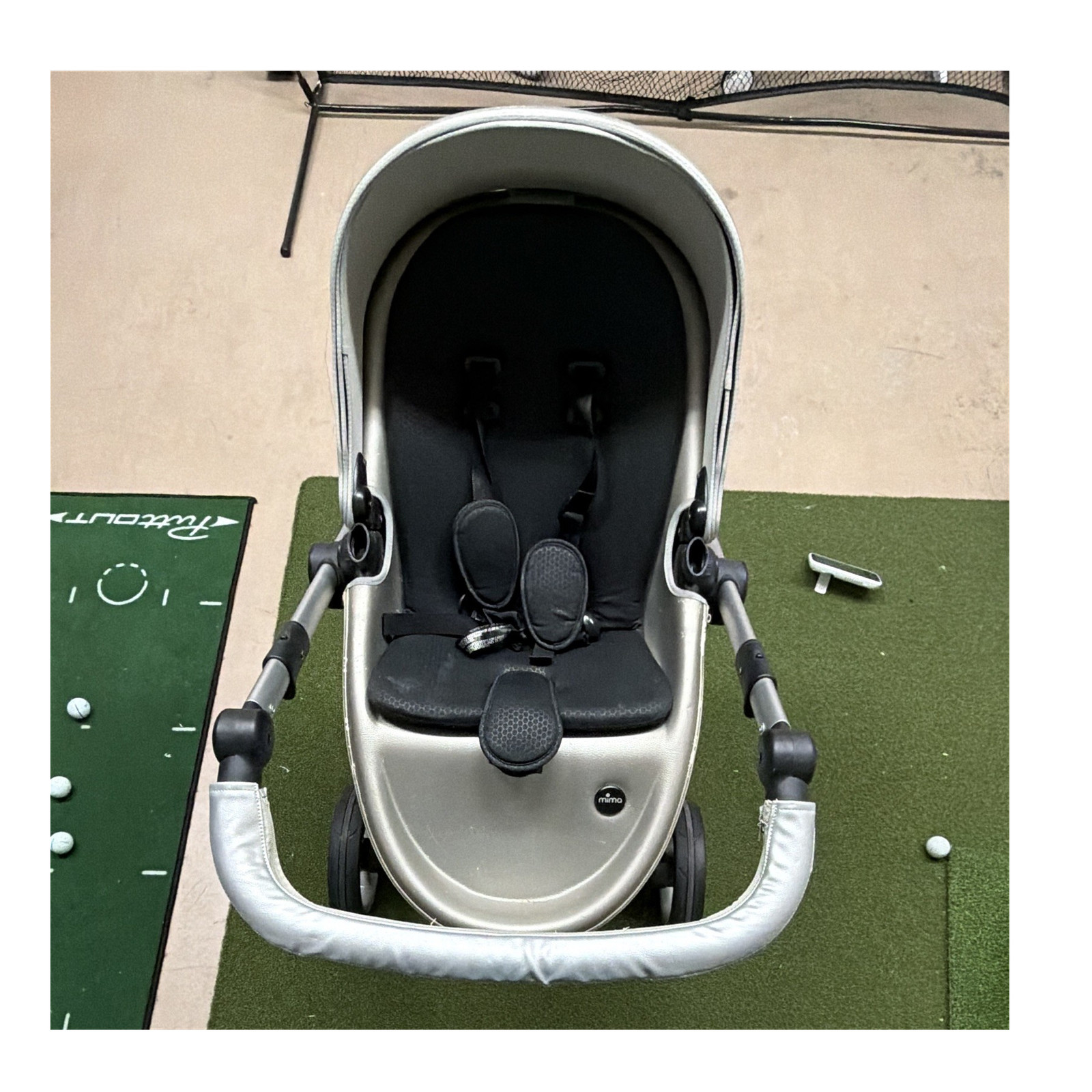 Mima Single Baby Stroller/Pram Pushchair, Gray, Canopy/Hood, Rubber Tires