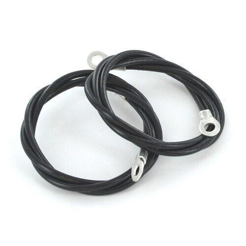 Universal 24" Vinyl Coated Lanyards All Sale Hood Pin Cables - Black (Pair)