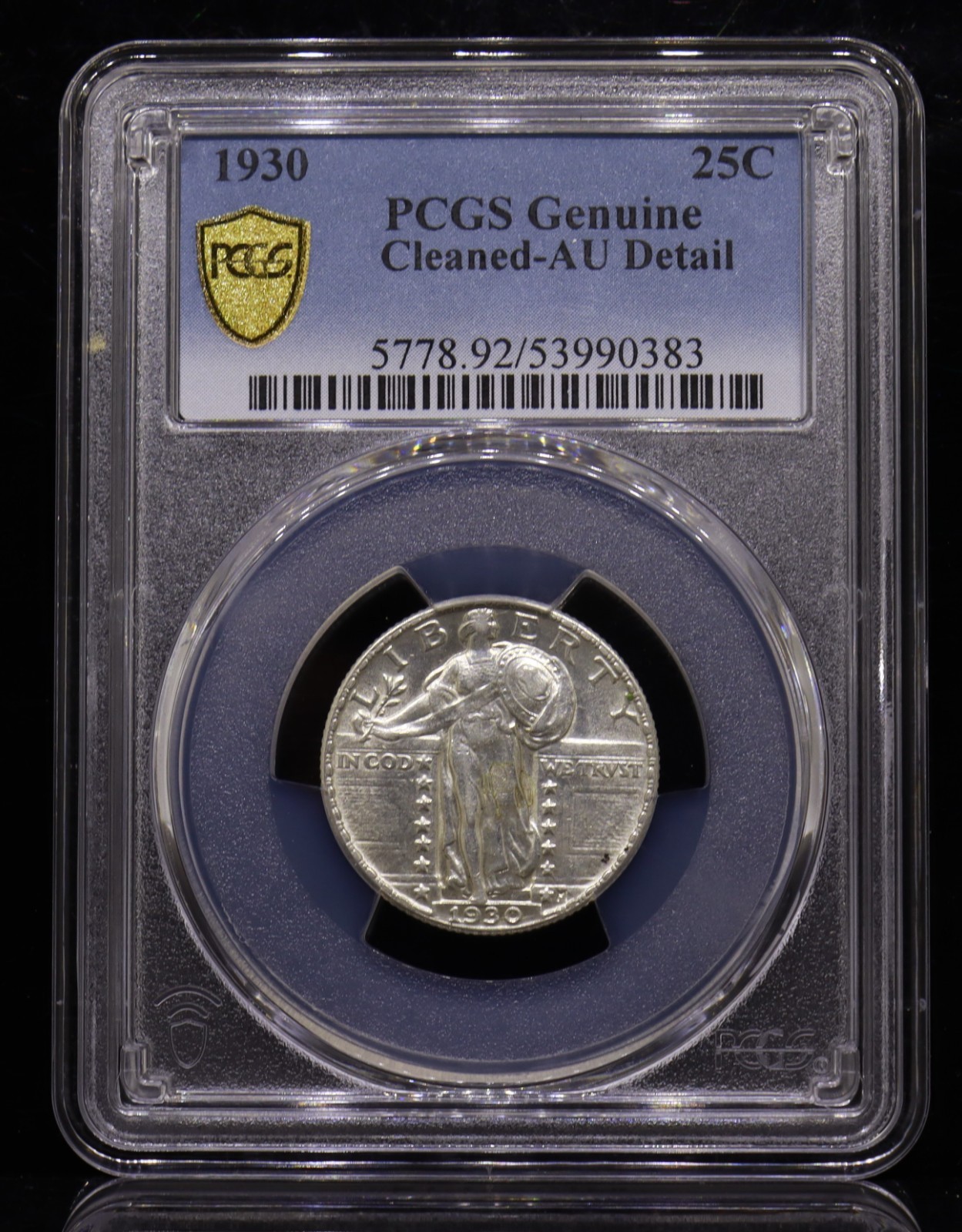 1930 Standing Liberty Quarter PCGS AU Detail-Cleaned