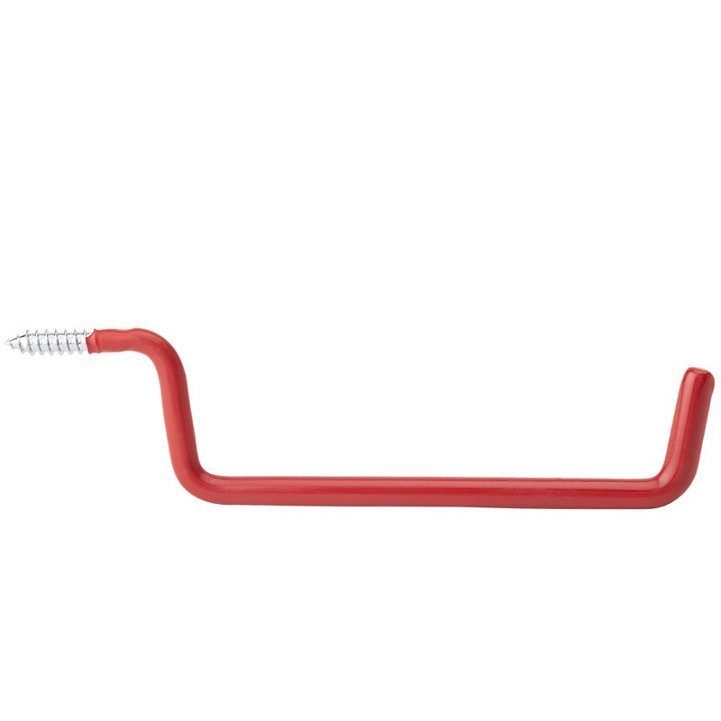 National Hardware 8in. L Vinyl Coated Red Steel Medium Ladder Hook 15lb cap.
