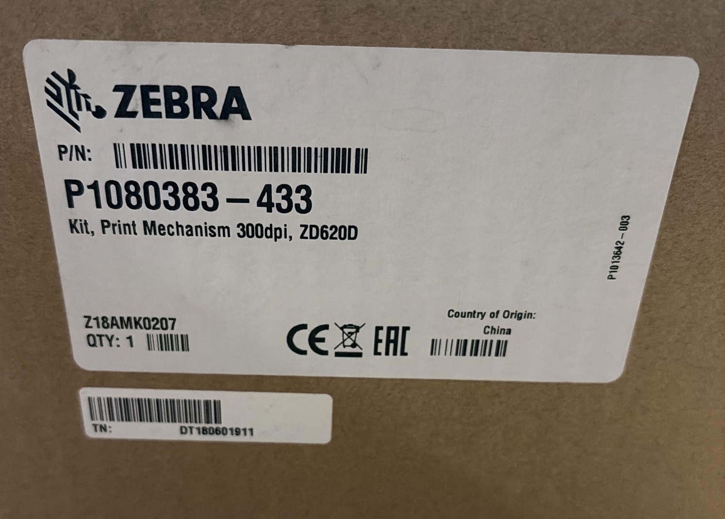 Zebra ZD620D Thermal Barcode Label Bluetooth Printer Mechanism Kit.