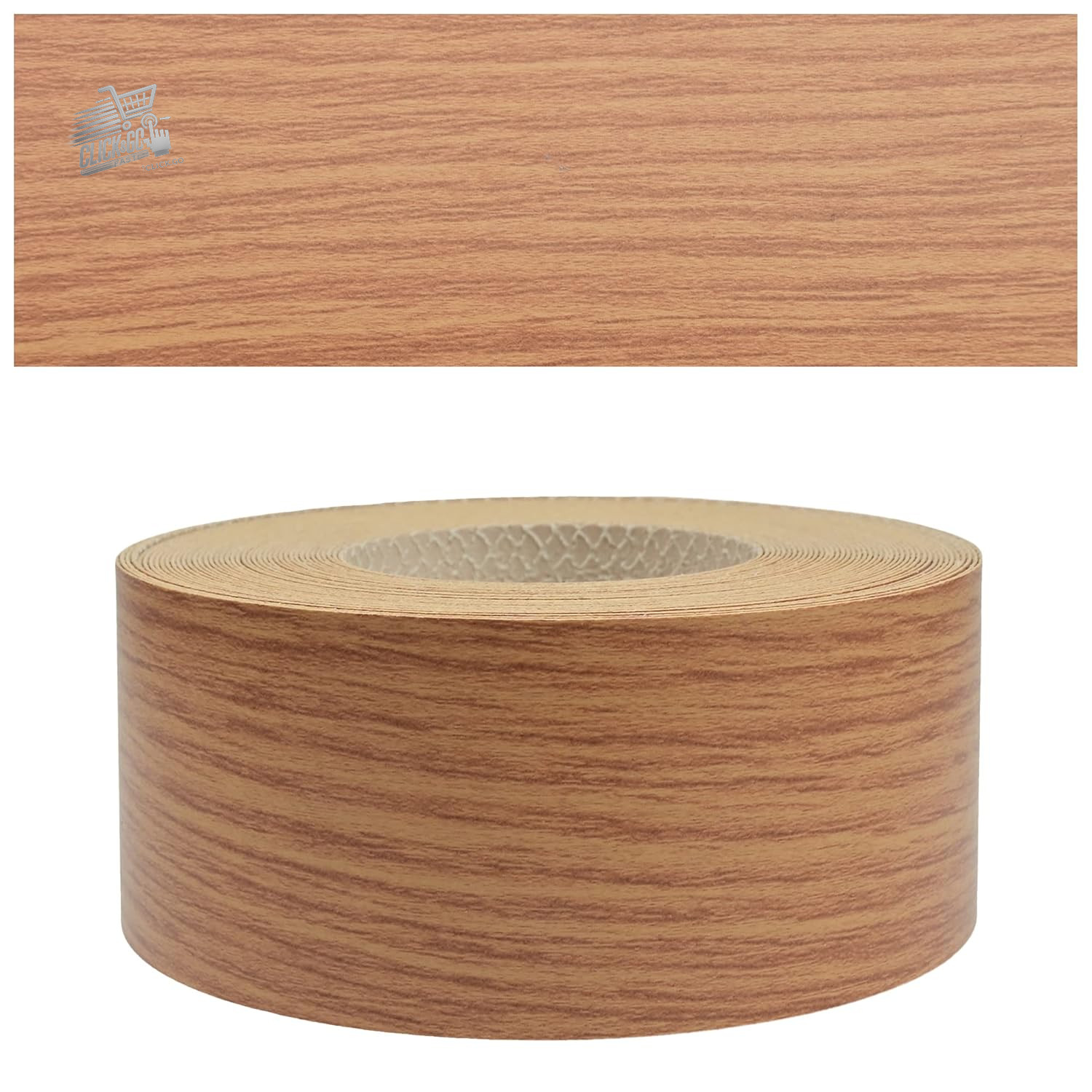 ® - Natural Oak Effect Edge | 45mm X 50M | Easy to Apply | Cuc Edge