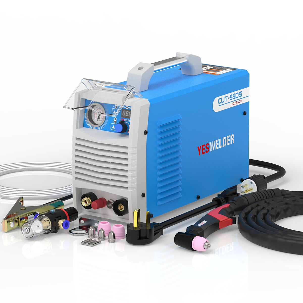HF Non-Touch Pilot Arc Plasma Cutter/Cutting Machine 55A 110/220V 1/2" Clean Cut