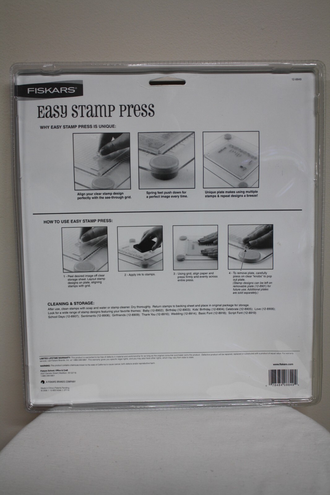 NEW Fiskars Easy Stamp Press Perfect Image Every Time Borders Picture Frames