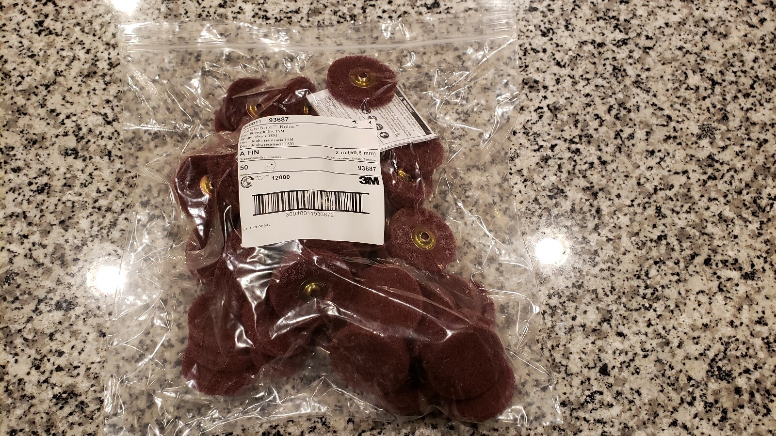 NEW 3M HS-DM AFIN 2 in x NH RolocTSM High Strength Disc 2 IN Maroon (PACK OF 50)