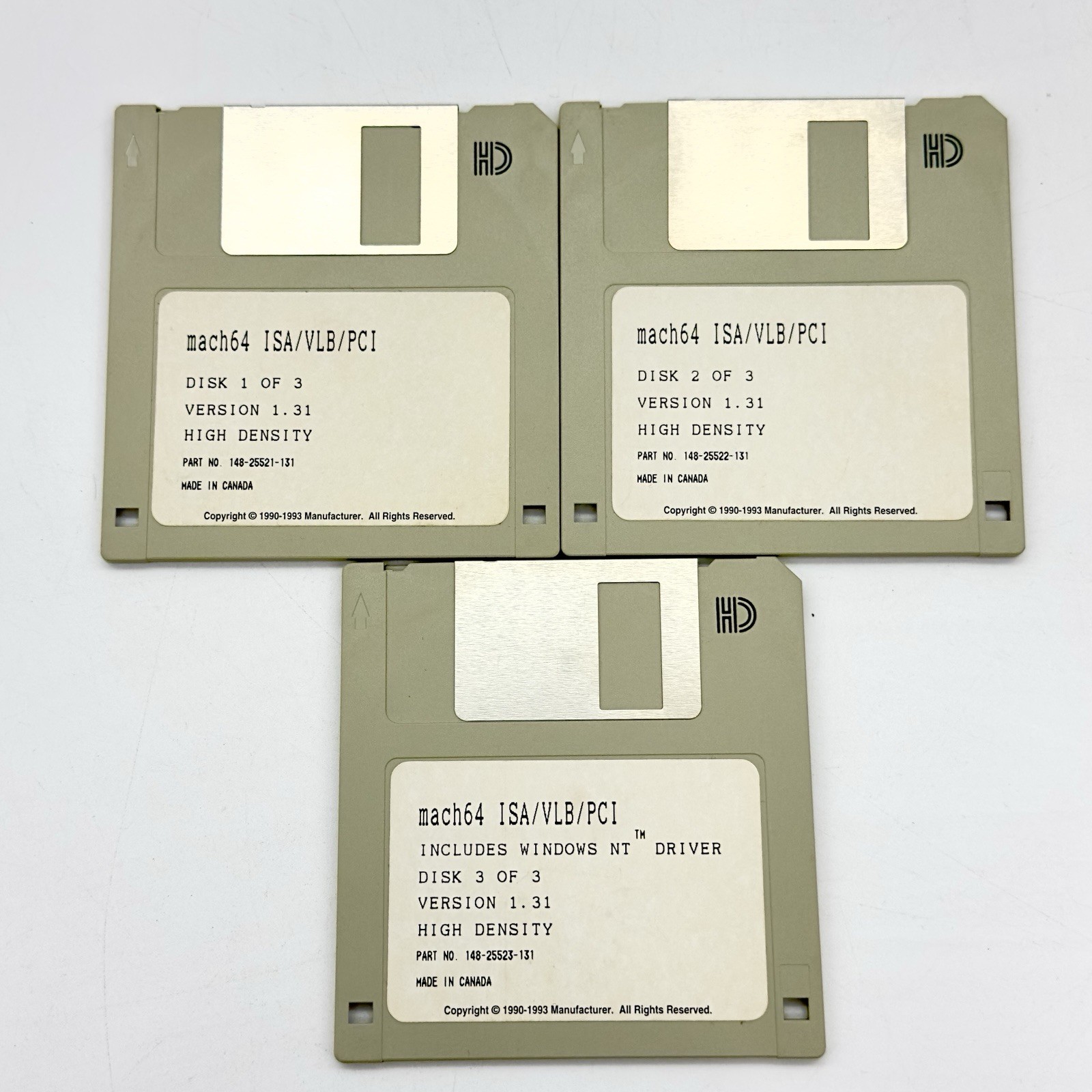 Mach 64 ISA/VLB/PCI Version 1.31 Windows NT Driver Floppy Disks SHIPS FAST FREE
