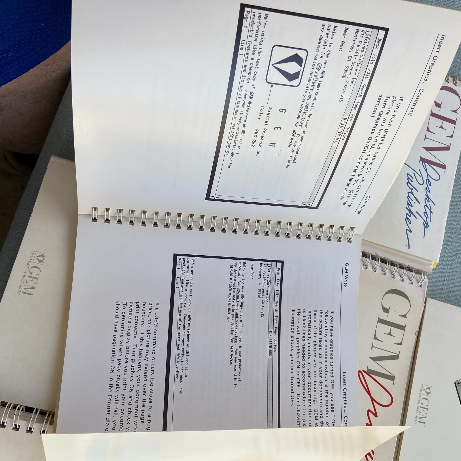 Vintage lot Digital Research GEM Software Book Write Desktop Paint Graph Draw 3.