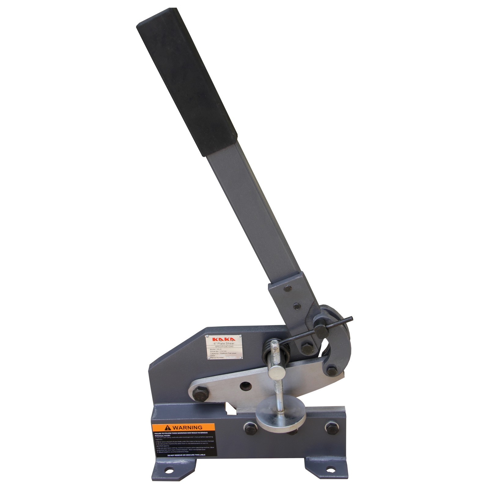 KAKA Manual Metal Shear,6 inch Cutting Capacity, Bench-Mount Hand Cutter HS-6