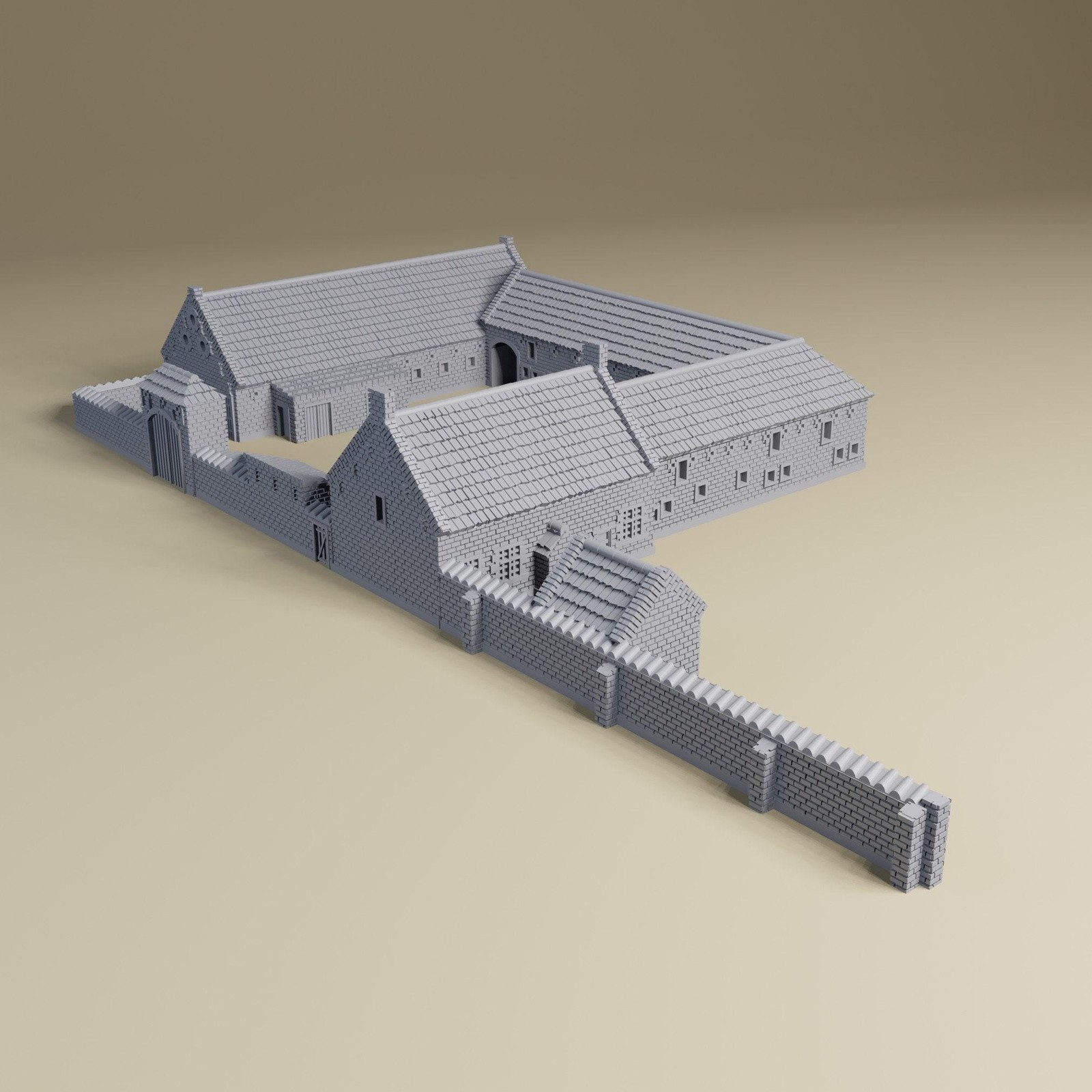 6mm La Haye Sainte Farm 6-12mm Detailed Napoleonic tabletop wargaming terrain