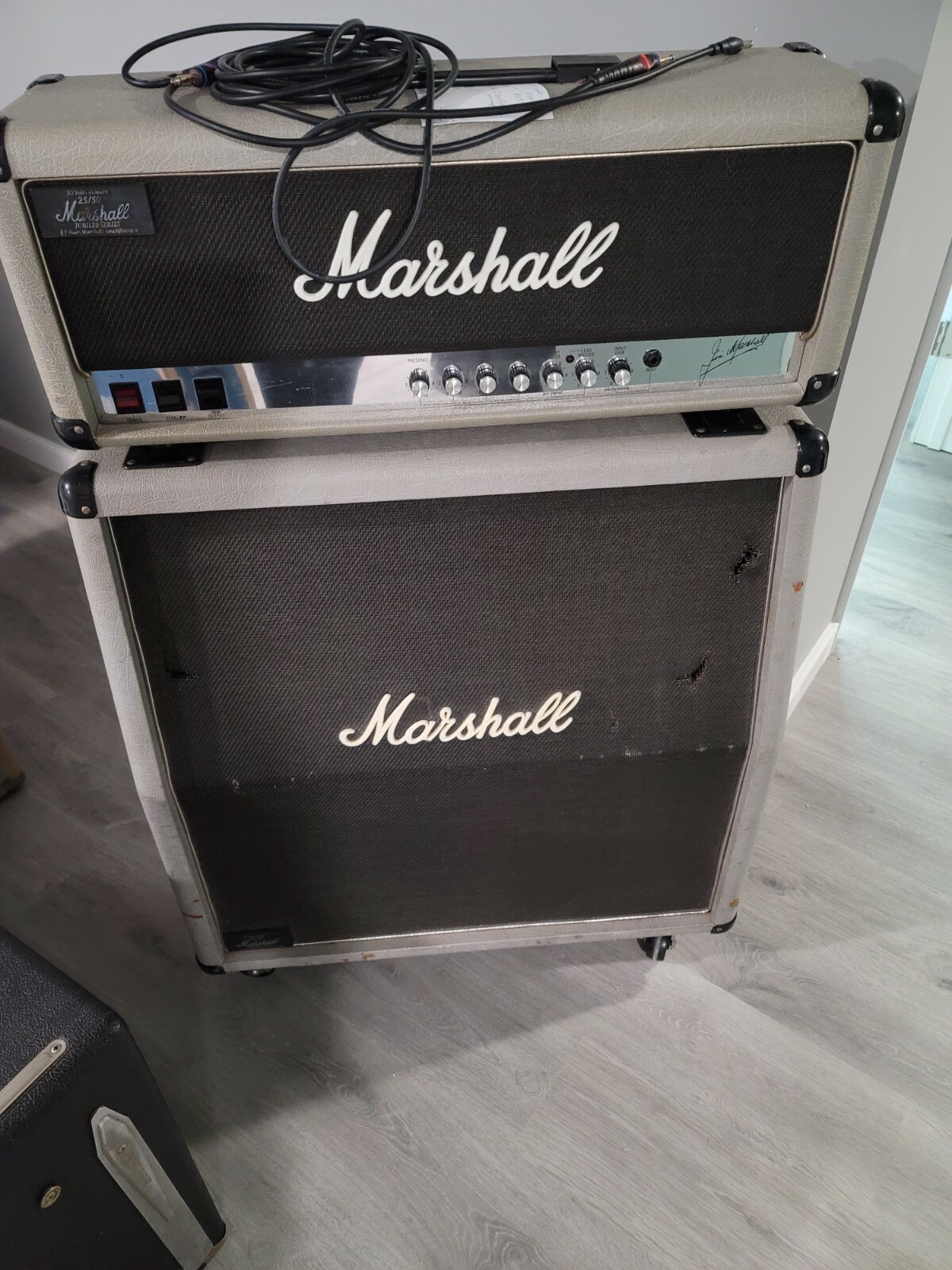 1987 Marshall 2550 and 2551 Anniversary amp/cab..25th Anniversary! pickup only!!