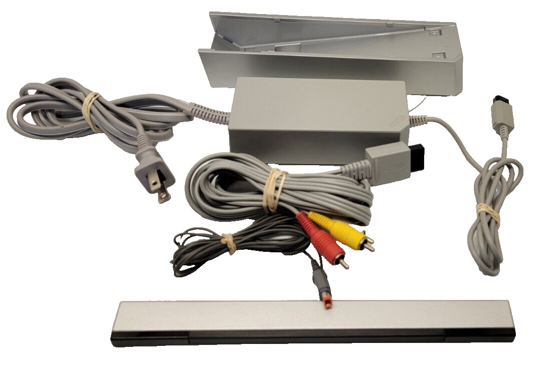 Wii Stand/Circle base/Sensor bar/Av cable/power cable/Mario Kart Wheel OEM
