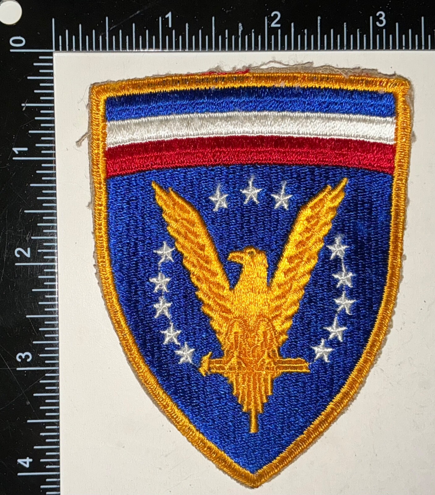 Post WWII US Army Element European Command YELLOW EAGLE & EDGE VARIATION Patch