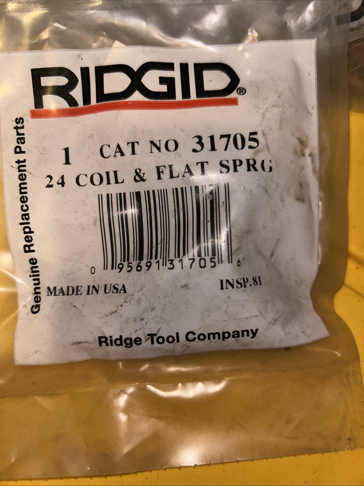 Ridgid 31705 Coil/Flat Spring Assy,For 4A501 Wrench