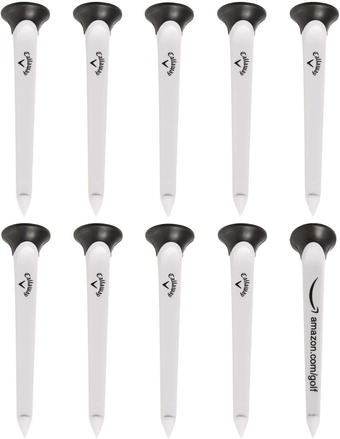 Callaway Par-tee Plastic Golf Tees, 10 Pack,white