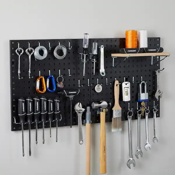 Everbilt |814450| 16 in. H x 16 in. W Plastic Pegboard in Black (50 lbs.)