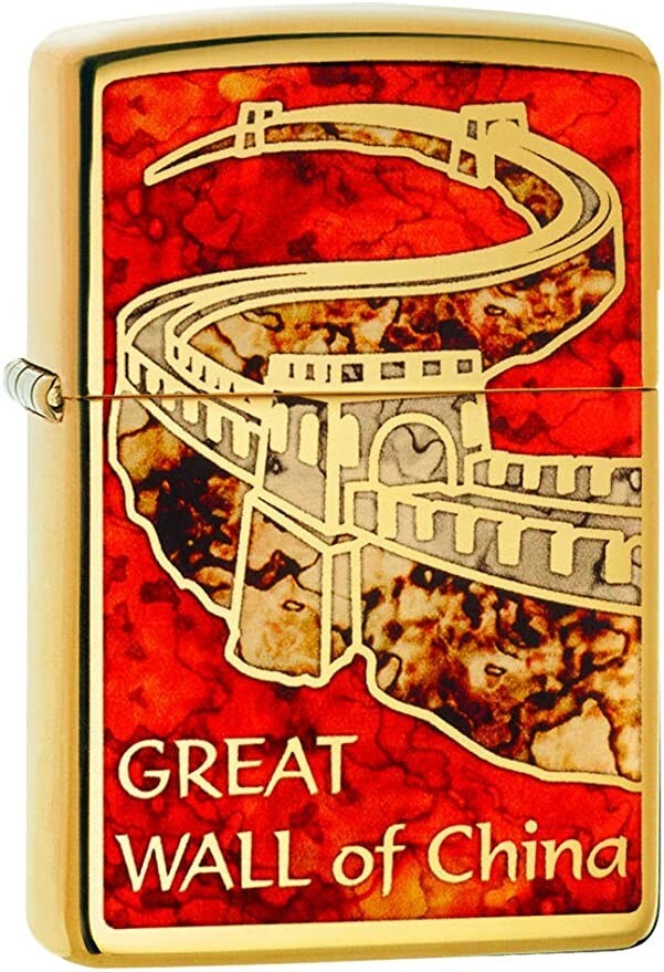 Zippo Great Wall of China Fusion High Polish Brass 29244