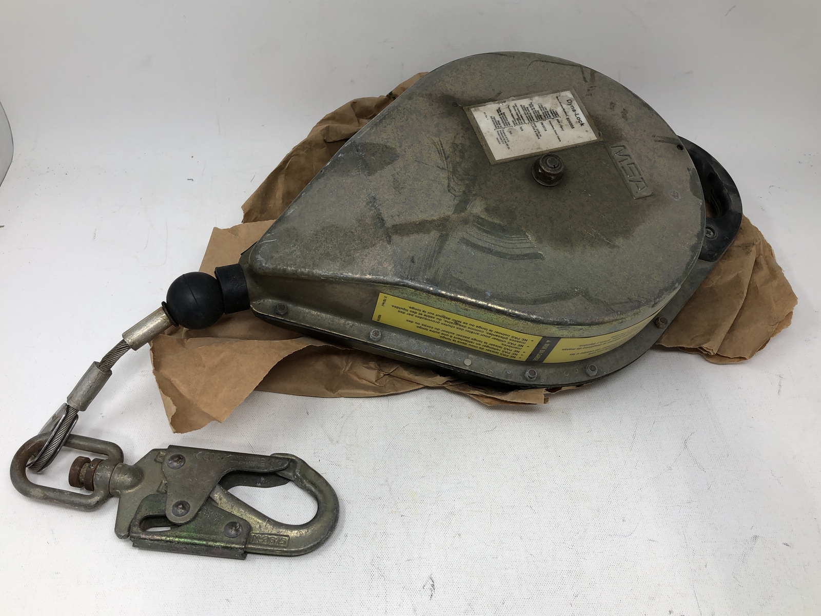 MSA Dyna Lock 50' Self Retracting Lanyard with Galvanized Rope