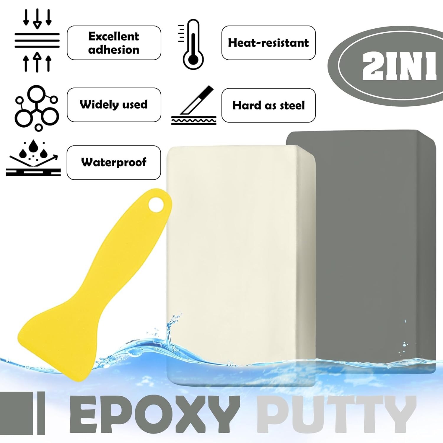 Epoxy Putty 10oz Fast Repair Multipurpose Clay Strong Adhesion Metal Filler Grey