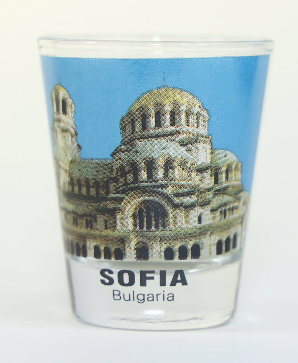 SOFIA BULGARIA ALEXANDER NEVSKY CATHEDRAL SHOT GLASS SHOTGLASS