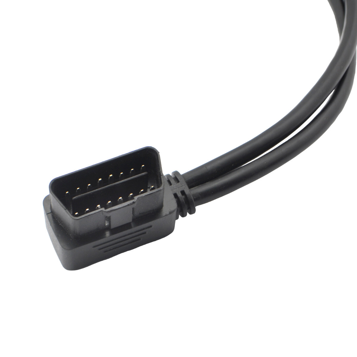 Right Angle OBD2 Splitter Y Cable Underdash Mount Bracket for GPS Tracker Device