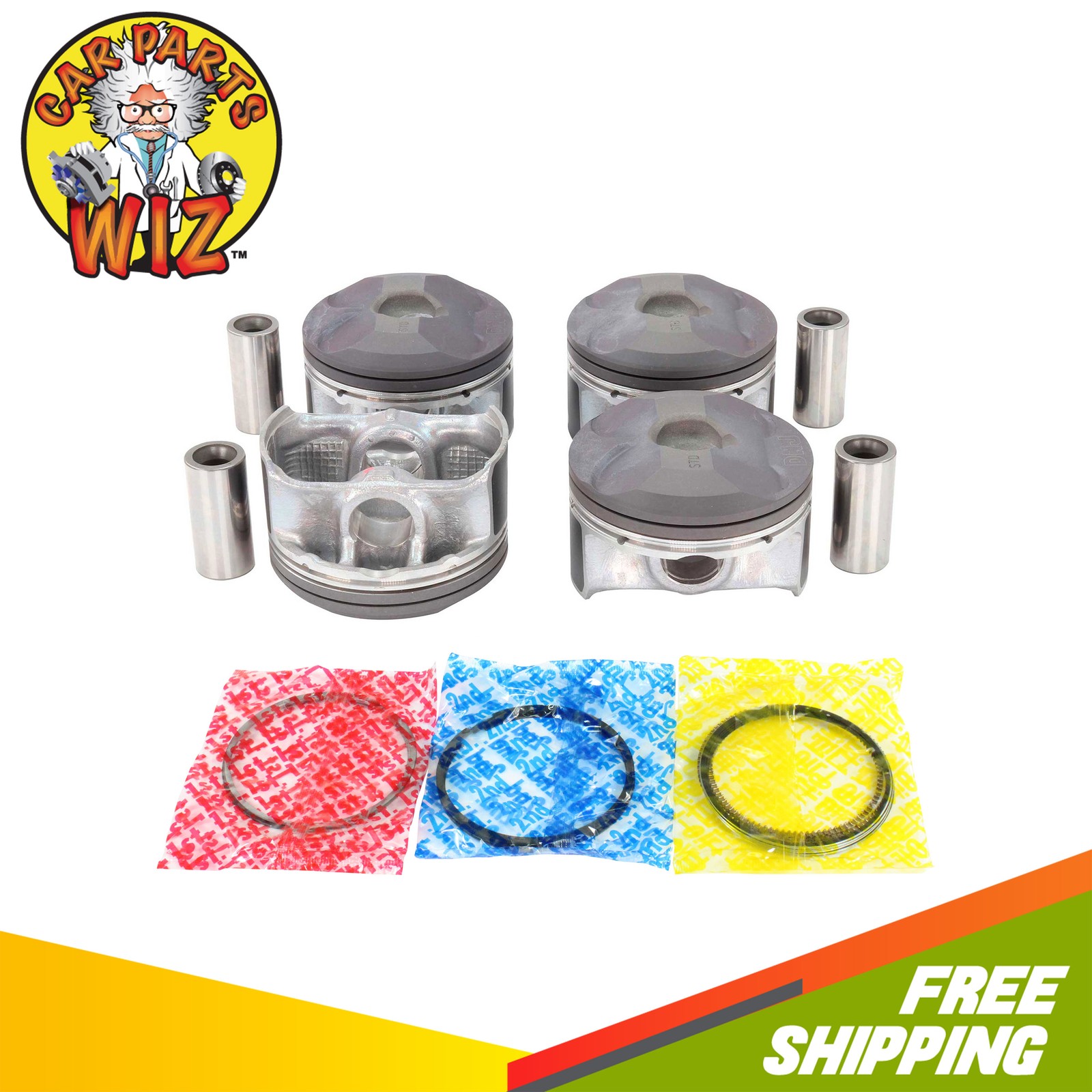 Engine Piston and Ring Kit Fits 14-18 Mazda 3 2.0L 16V DOHC SKYACTIV