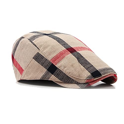 Newsboy Men's Hat Camo Cotton Classic Adjustable Cap Flat One Size Stripe Black