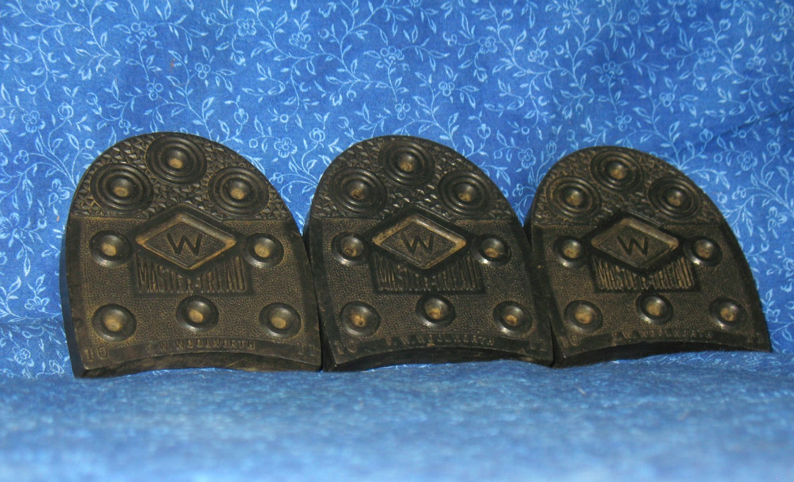 F. W. Woolworth Antique Master Thread Shoe Heels for Replacement Set of 3