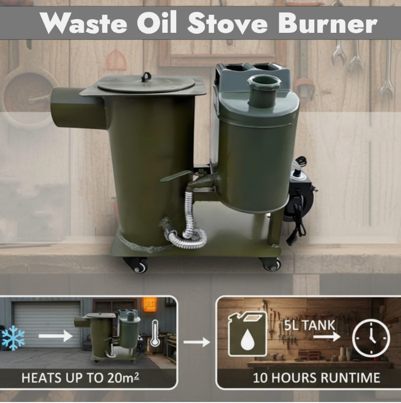 Waste Oil Burner Indoors Smokeless Waste Oil Heater Furnace Burning Tool Stove