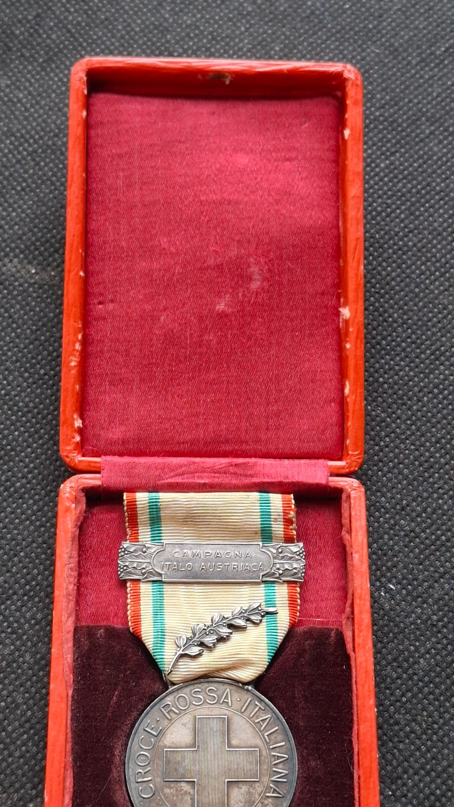 CRI Volunteer Merit Medal Italian Pink Cross Italian-Austrian Bar