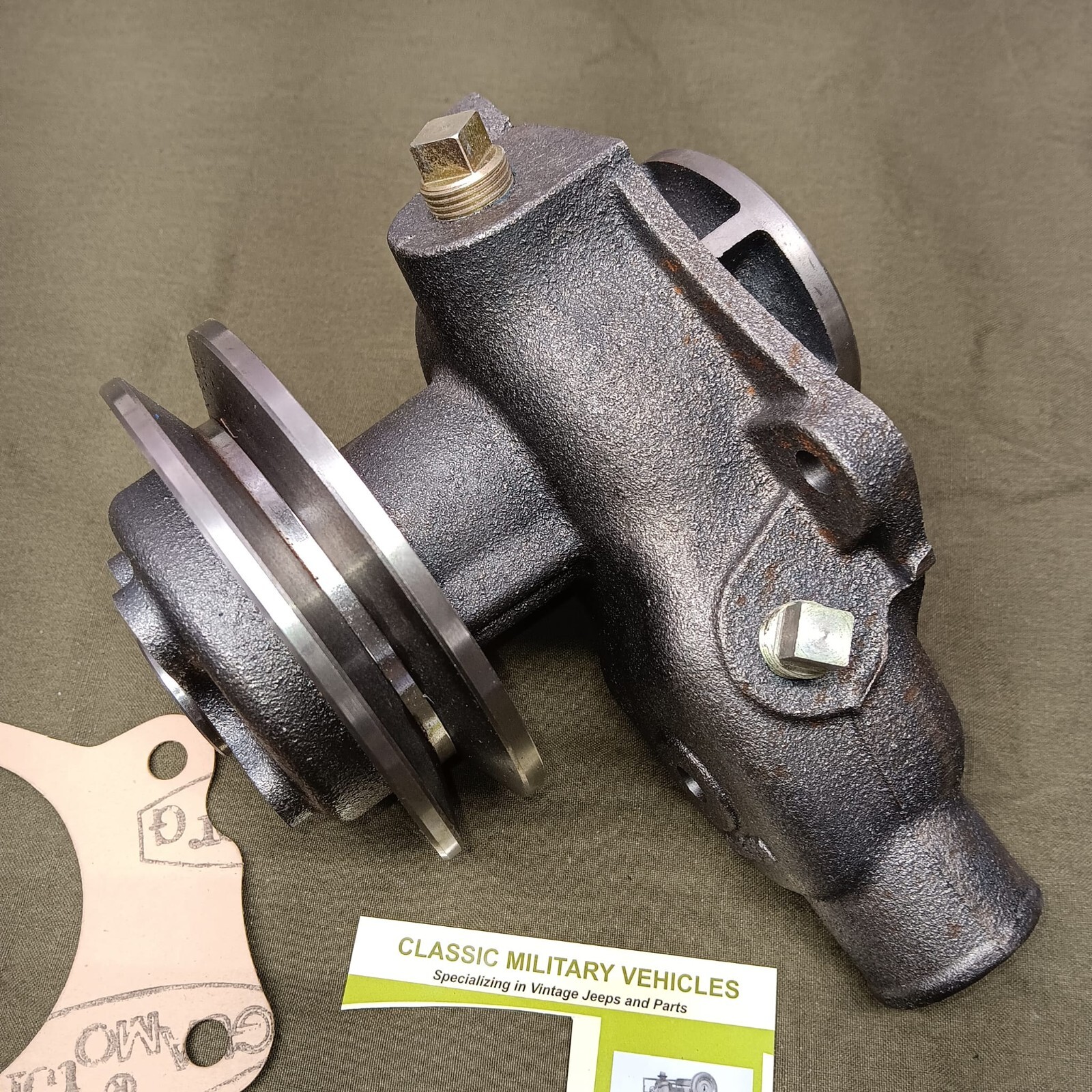 Willys Water Pump CJ2A CJ3A MB Ford GPW Jeep CJ5 CJ3B. New. 1 Groove Pulley.