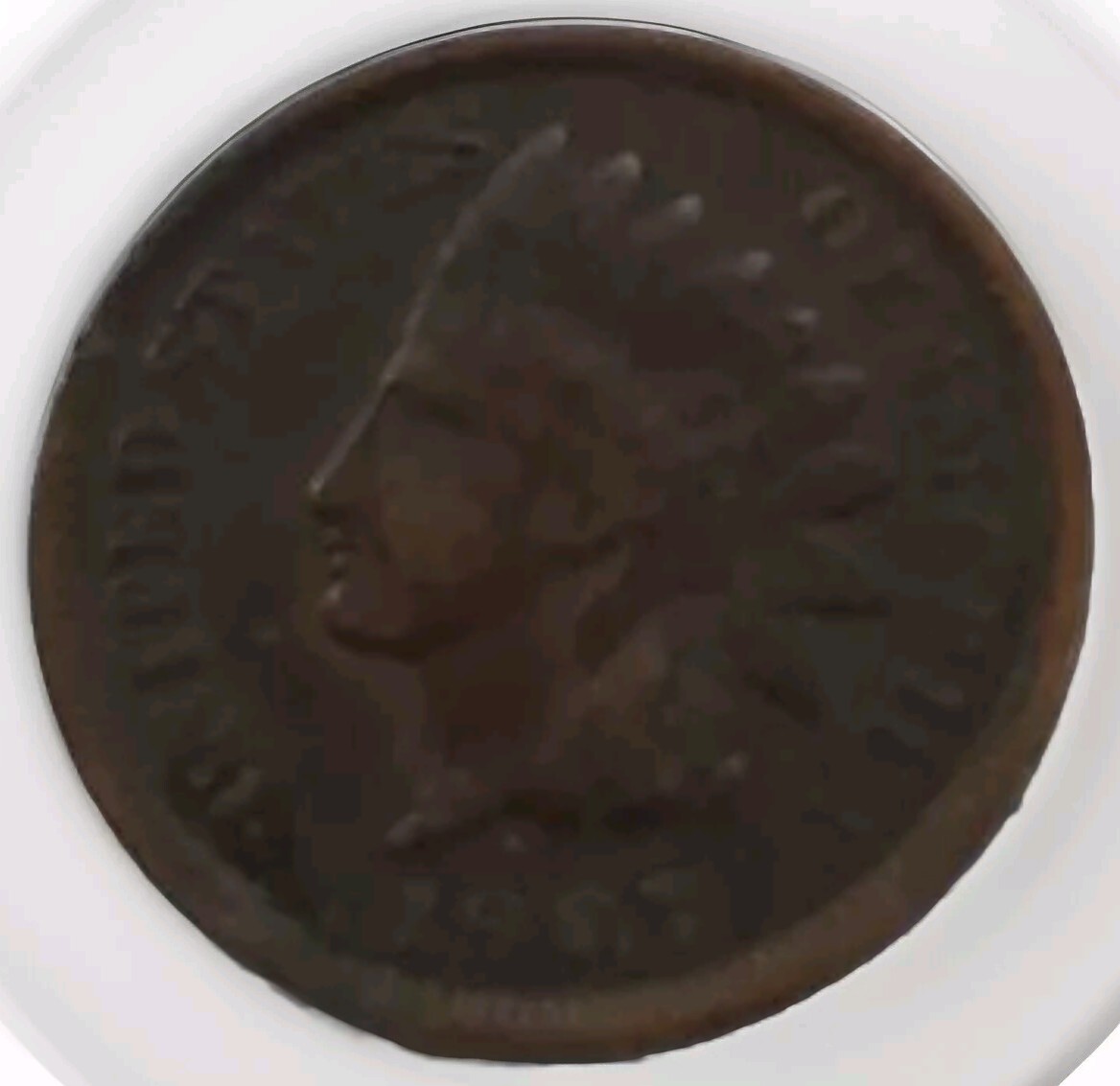 1907 Indian One Cent Bronze Fine-Full Liberty Dark Brown-Free Post