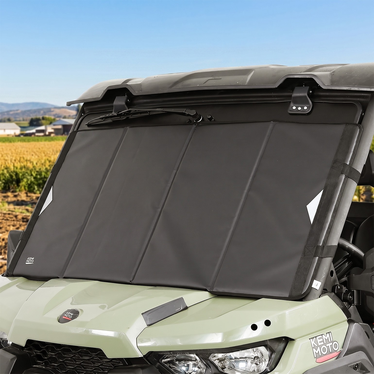 UTV Thickened Glass Windshield Cover Fit Ranger XP 1000/Crew Defender HD5-HD10