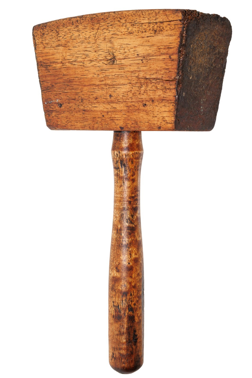 Antique 24 Once Hickory Woodworking Mallet 12" Long With 6.5" x 2.75" Head
