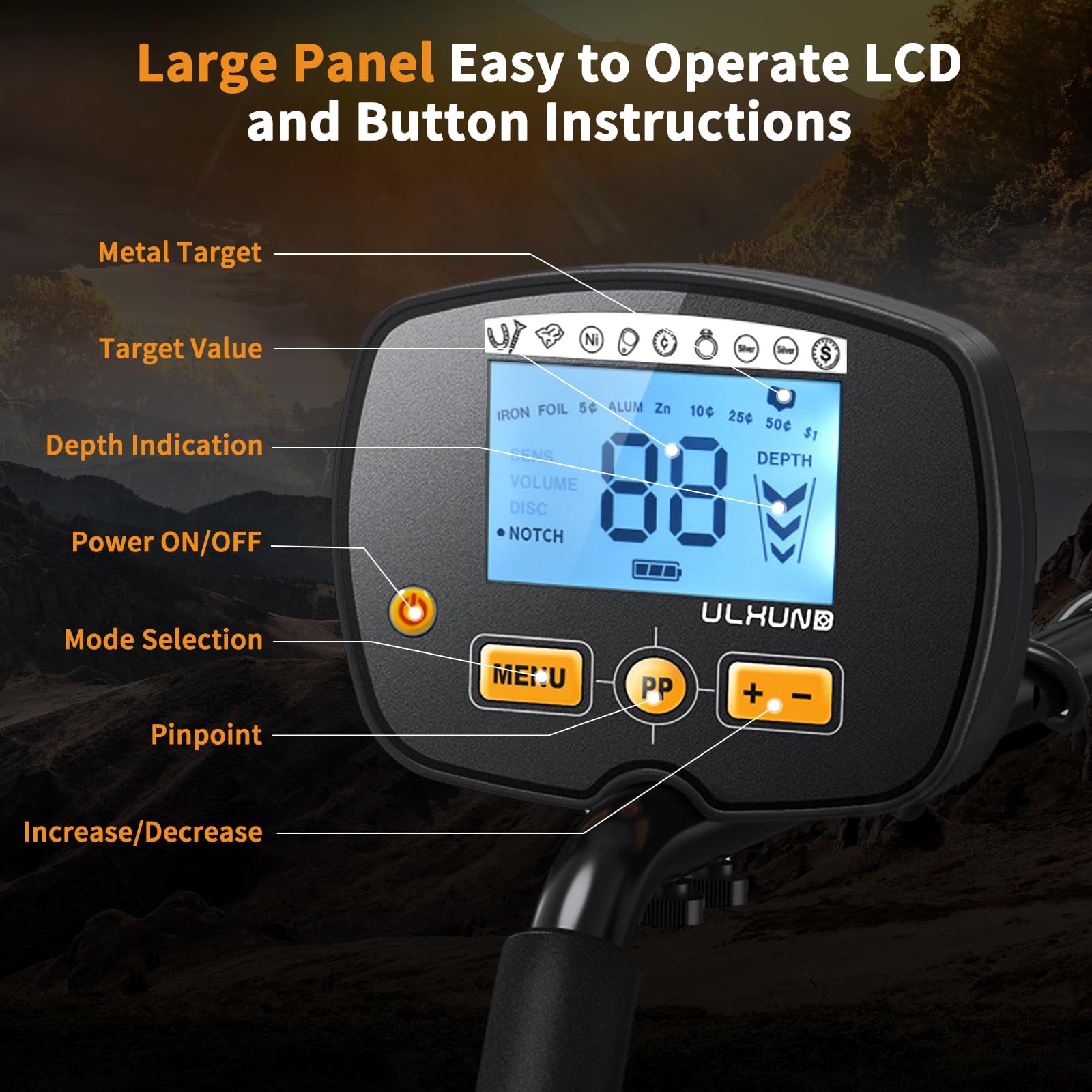 Upgraded Metal Detector for Adults Professional - High Accuracy Gold Finder w...