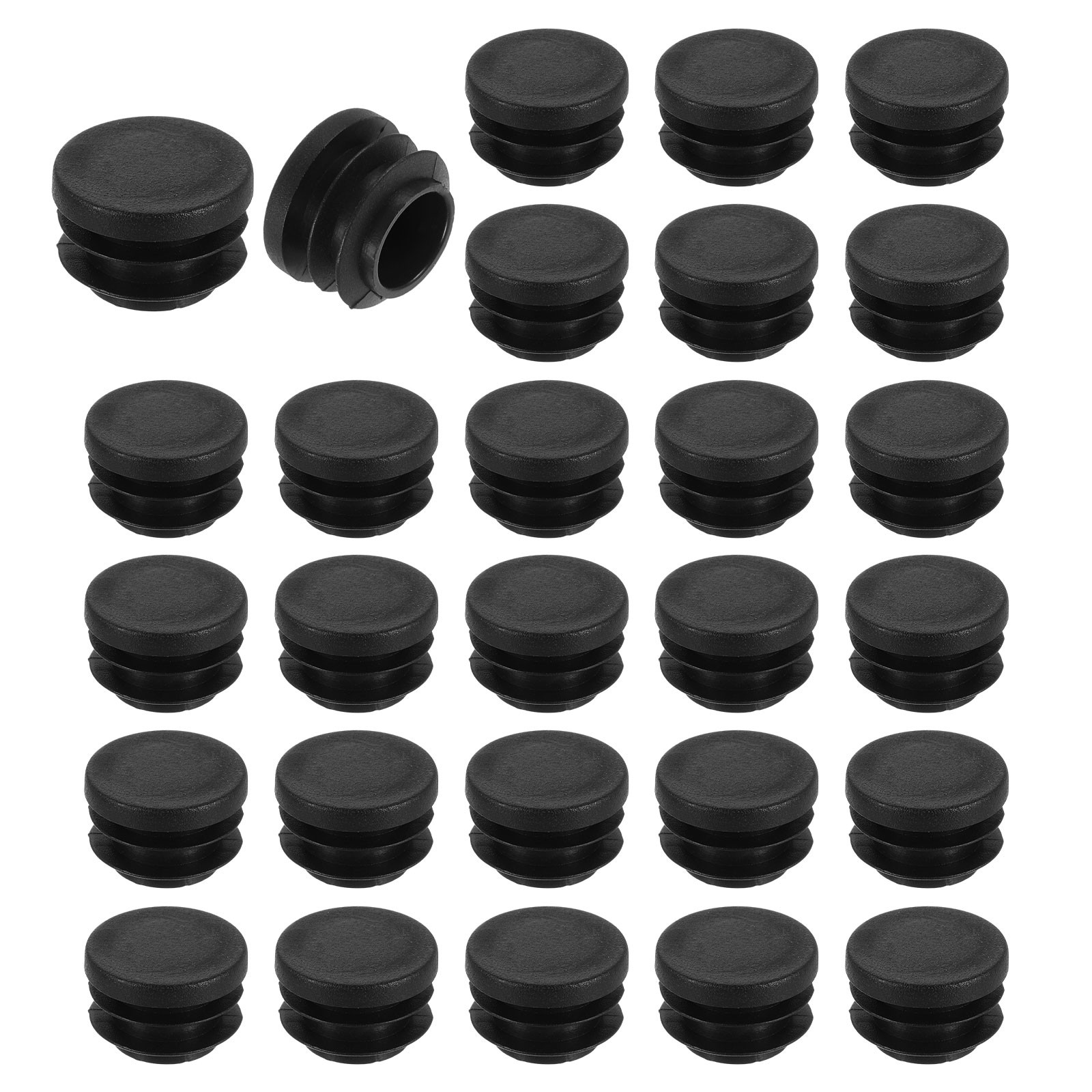 28 Pcs Round Plastic Plug Furniture Leg Pipe Insert 19mm(0.75 Inch)
