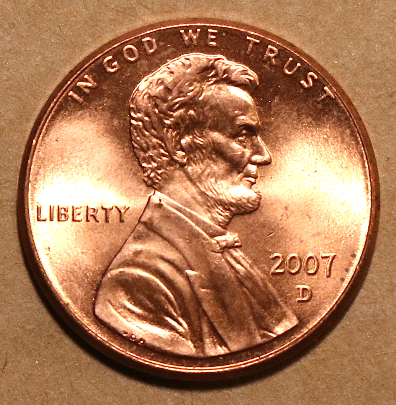 2007 D Lincoln Memorial cents BU