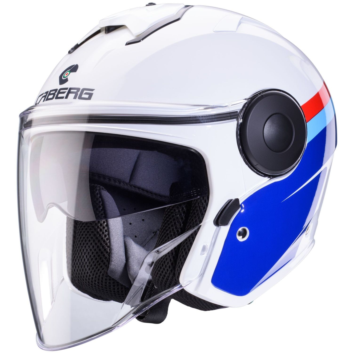 Caberg Open Face Helmet Soho Zephir White/Blue-Red - Size M
