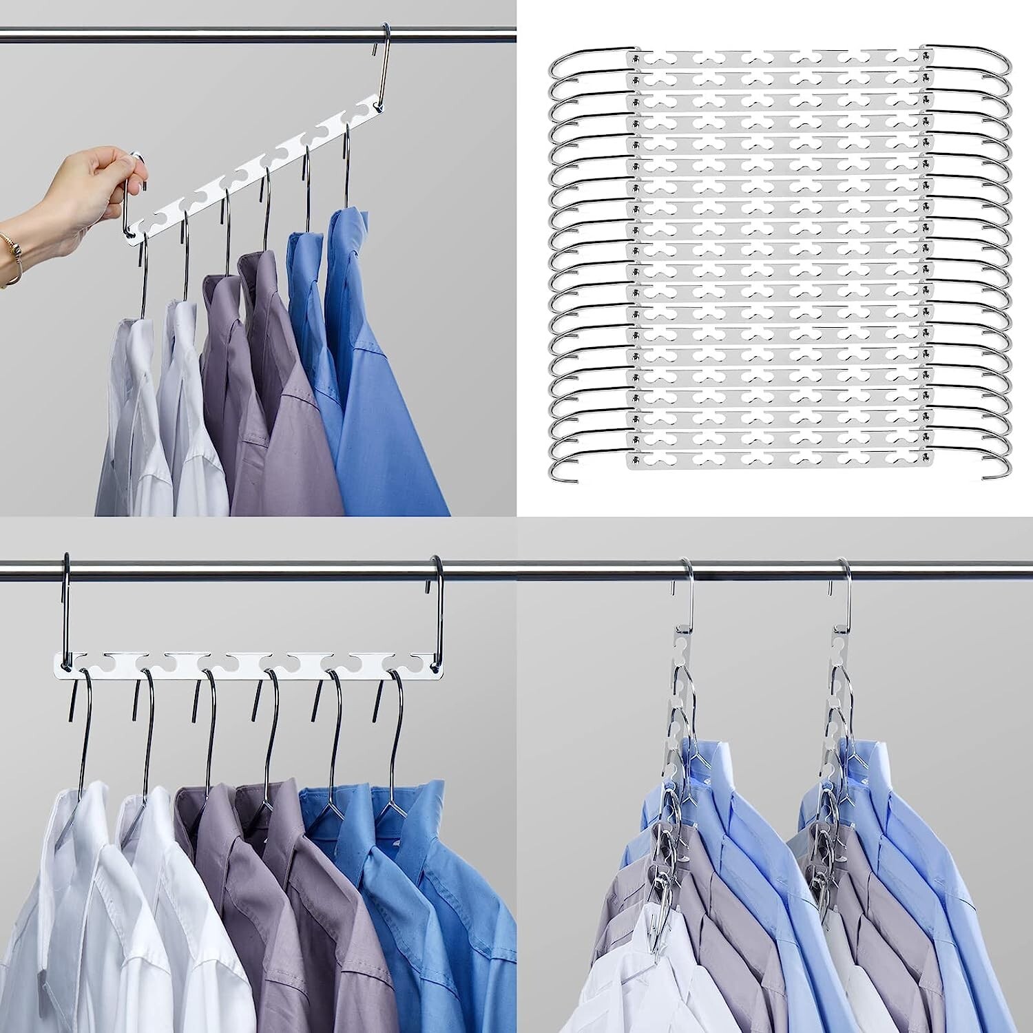 20 HOUSE DAY Magic Hangers Space Saving Hangers for Clothes Hangers Space Saving