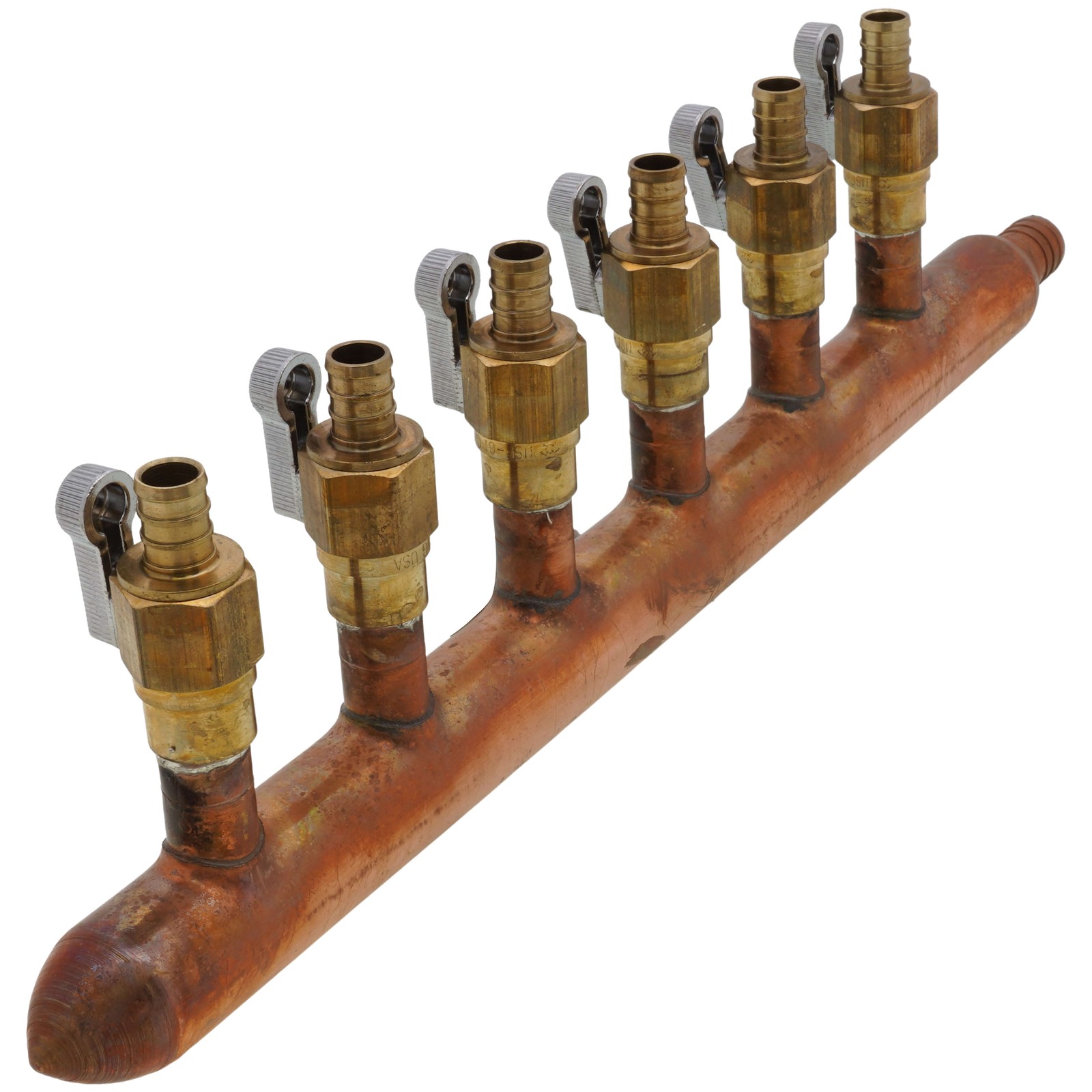 Sioux Chief 672XV0690 Manifold 3/4" Copper 6 Port PEX x Spin Closed 20-60 PSI