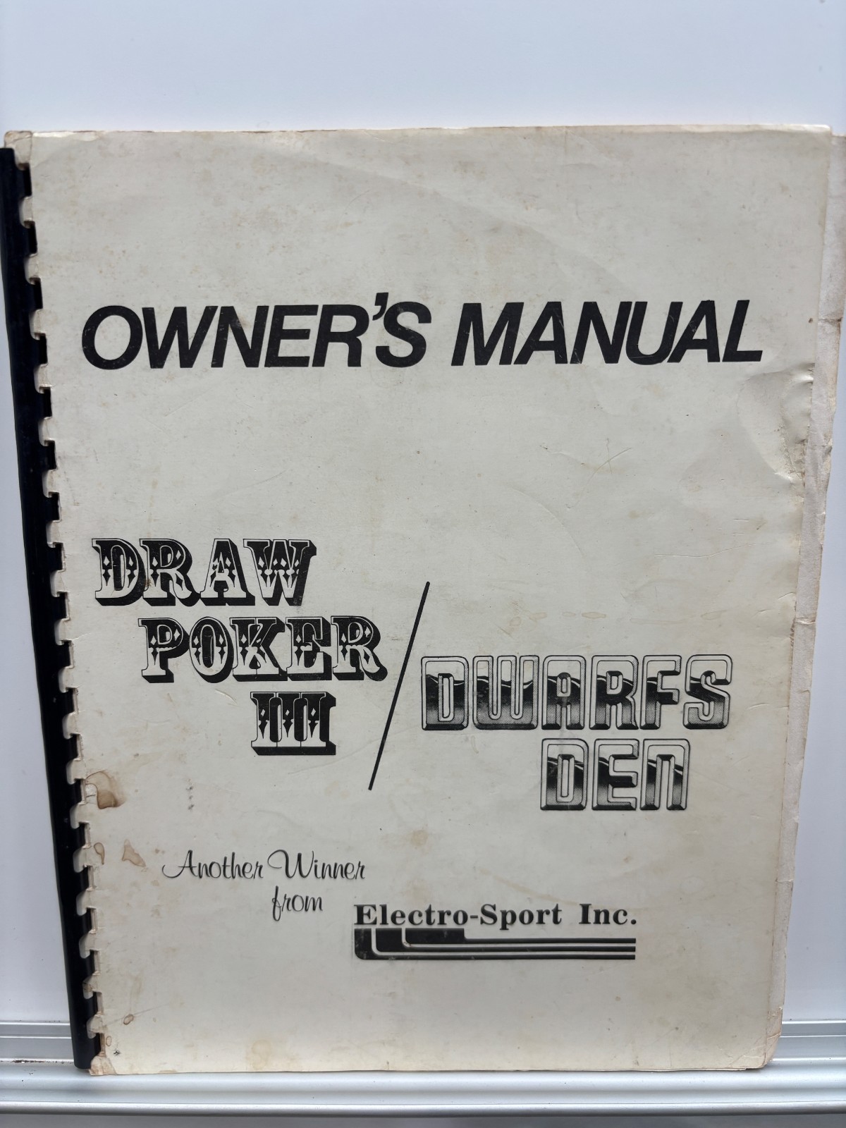 ORIGINAL-ELECTRO-SPORT-DRAW POKER III / DWARFS DEN-OWNERS MANUAL