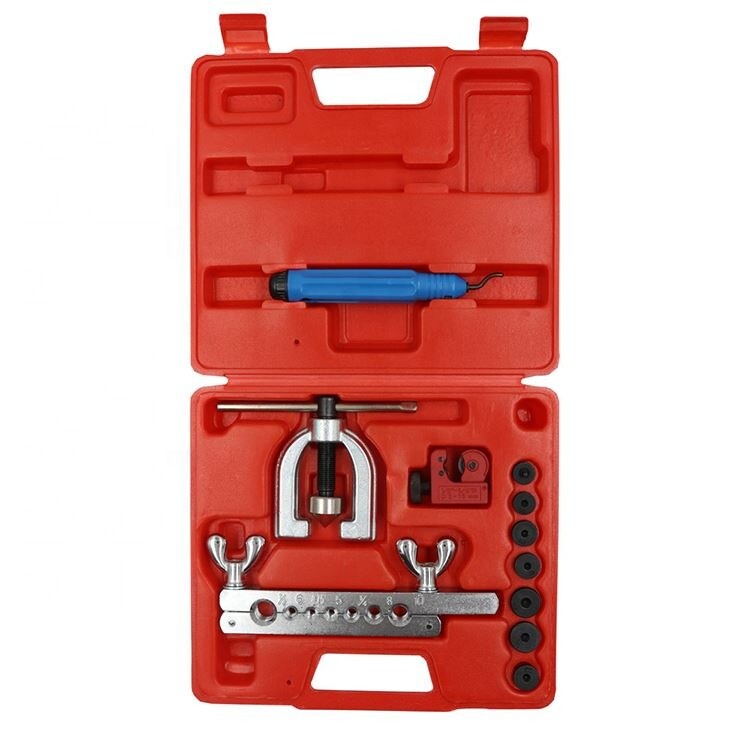 SAE / Metric Double Flaring Brake Line Tool Kit with Mini Pipe Cutter Car Truck
