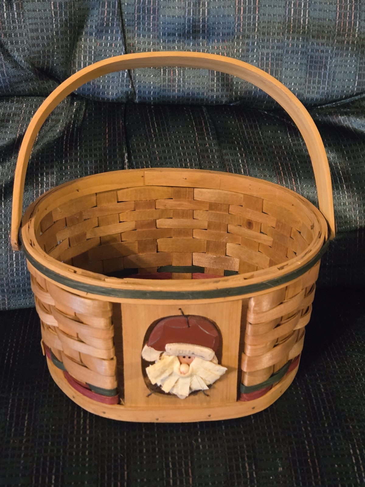 Vtg. Santa Claus Basket