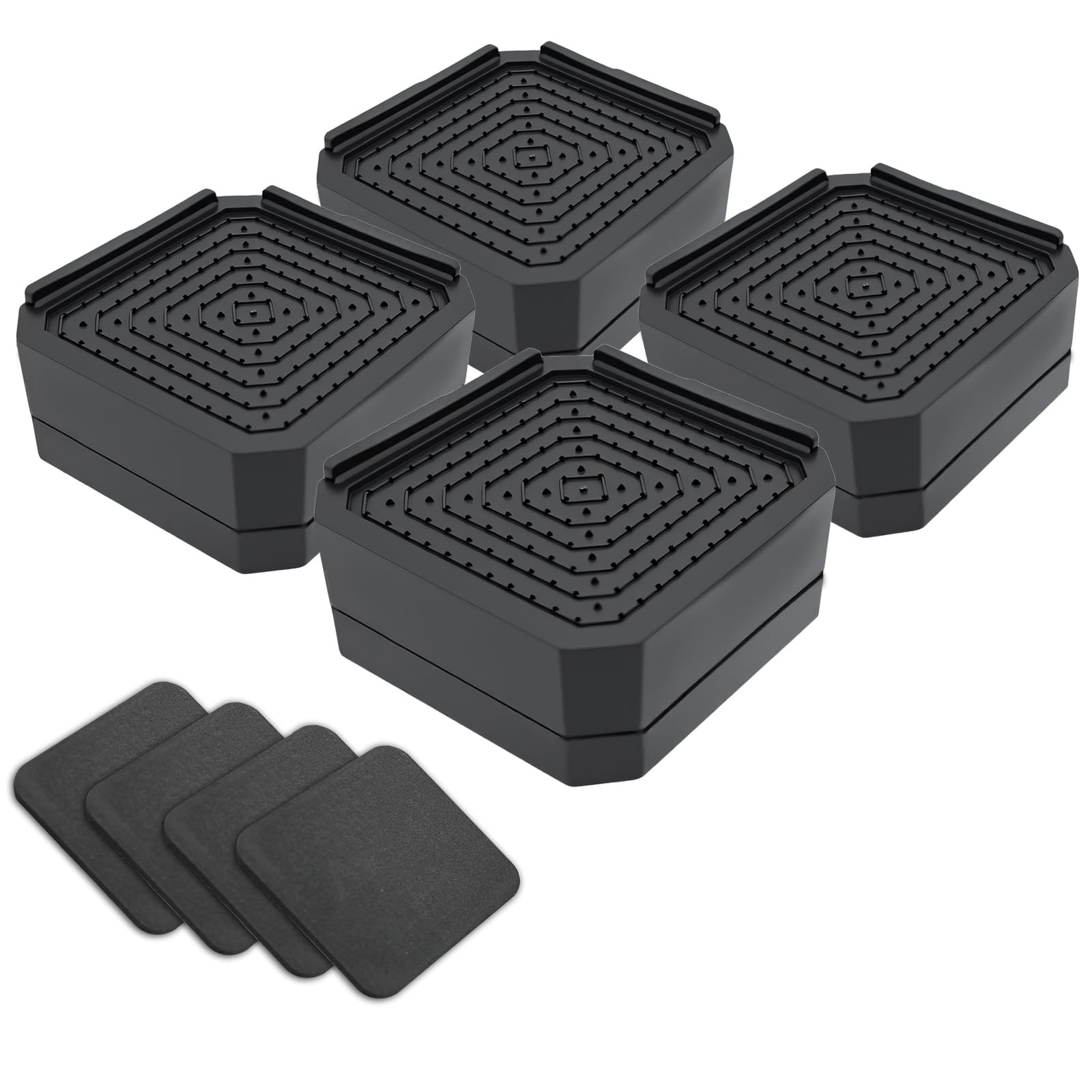 4 Pack Bed Risers Heavy Duty, Adjustable Furniture Risers for Bed Couch Sofa ...