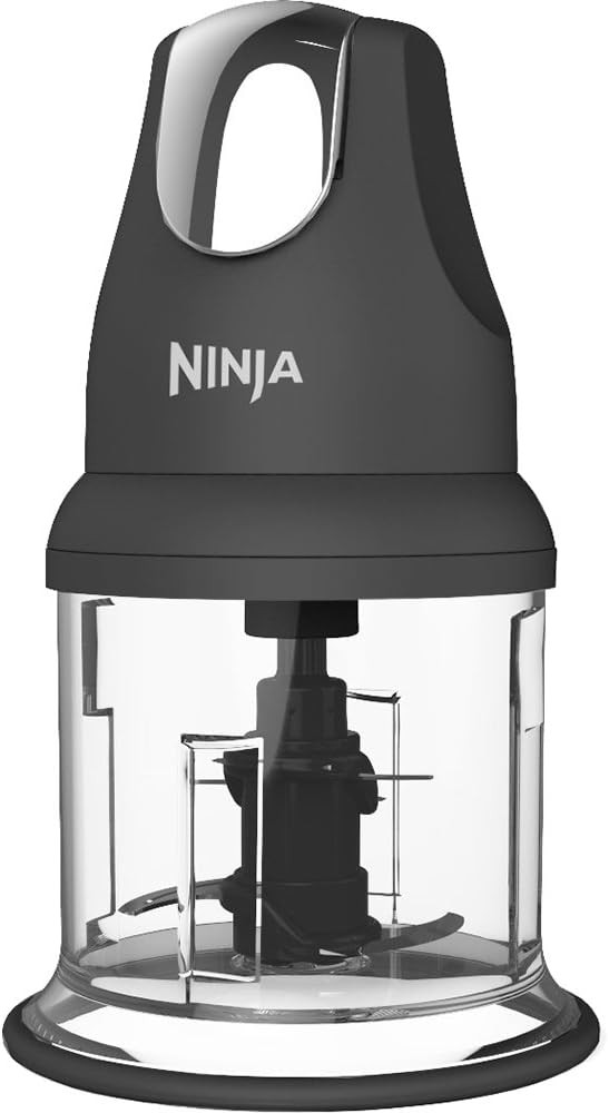 200W 16oz Electric Food Chopper Mincing Grinding Blending Meal Prep Gray