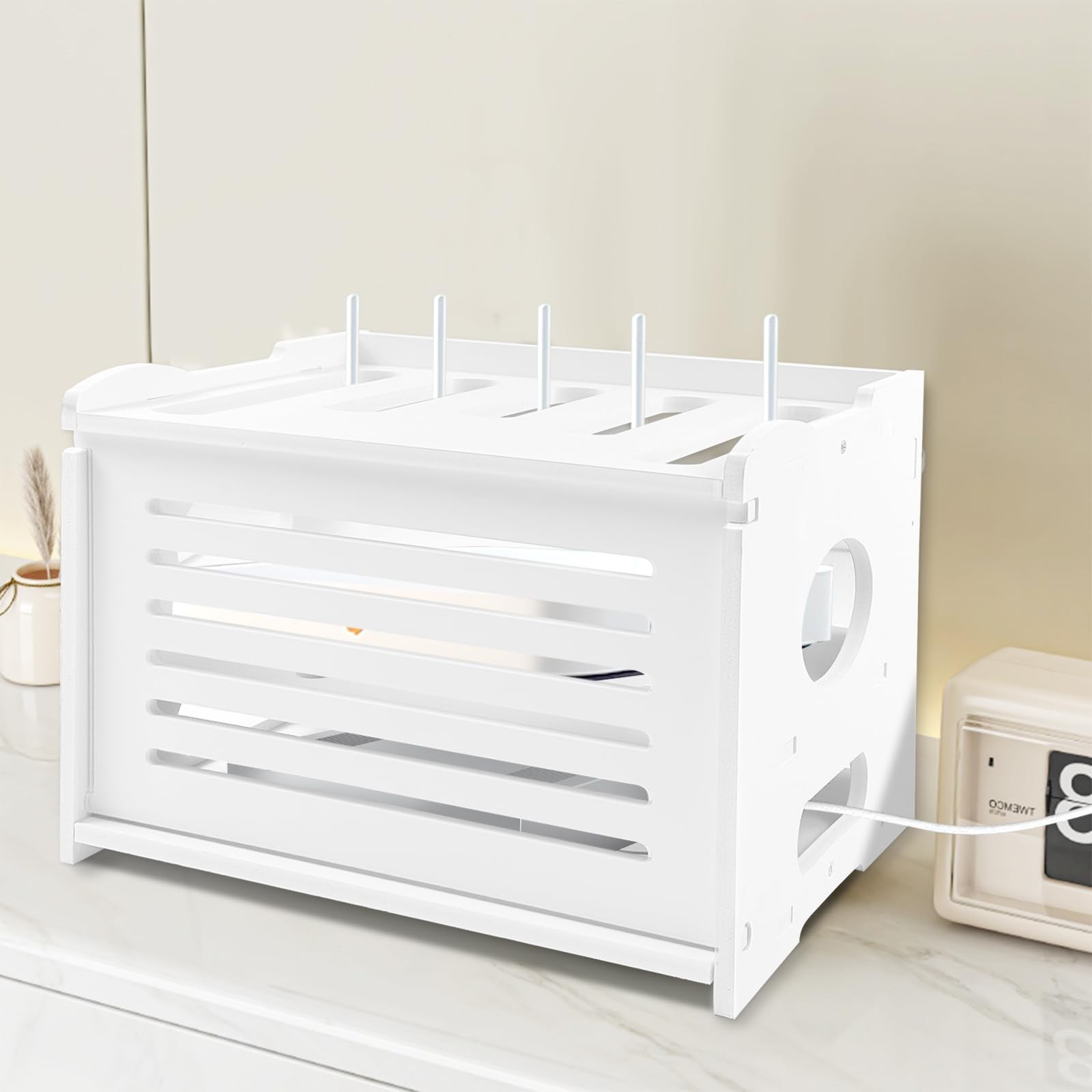 Upgrade Router Shelf Storage, Networking Router Stand, Freestand & Wall Mount...